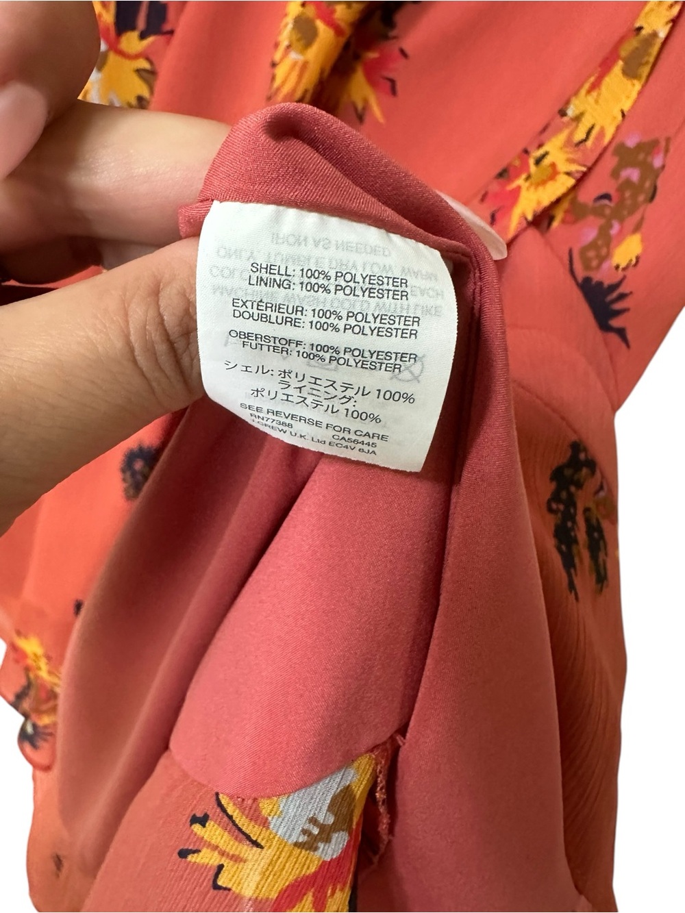 MADEWELL Posy Cactus Flower V Neck Ruffle Dress - Picture 4 of 5